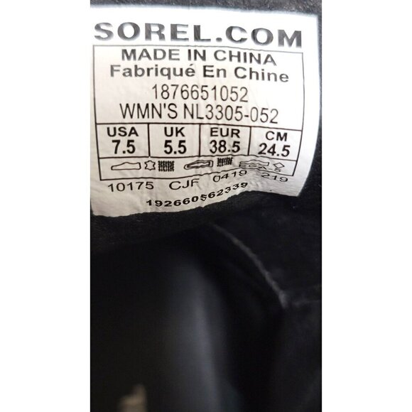 Sorel Block Heeled Pump Waterproof Boots Gray & Red Wool Leather Lace up ankle S - Picture 12 of 14